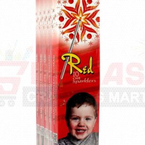 10 cm Red colour sparklers (10 pcs) MARUTHI